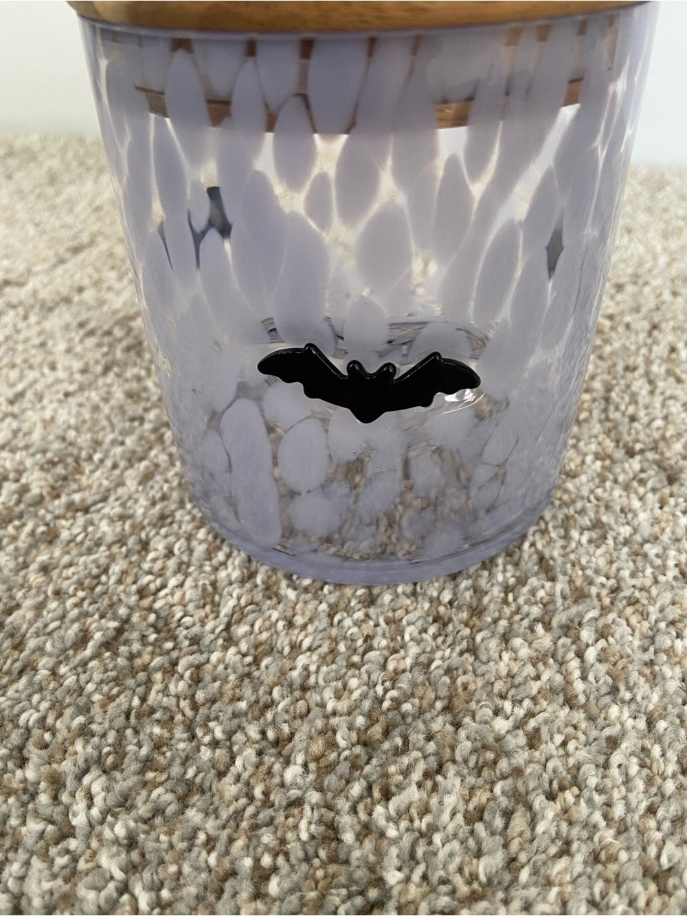 NWOT Halloween Murano Glass Canister Set With Bat Inlay - Set of 2 Glass Jars - Picture 12 of 15
